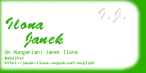 ilona janek business card